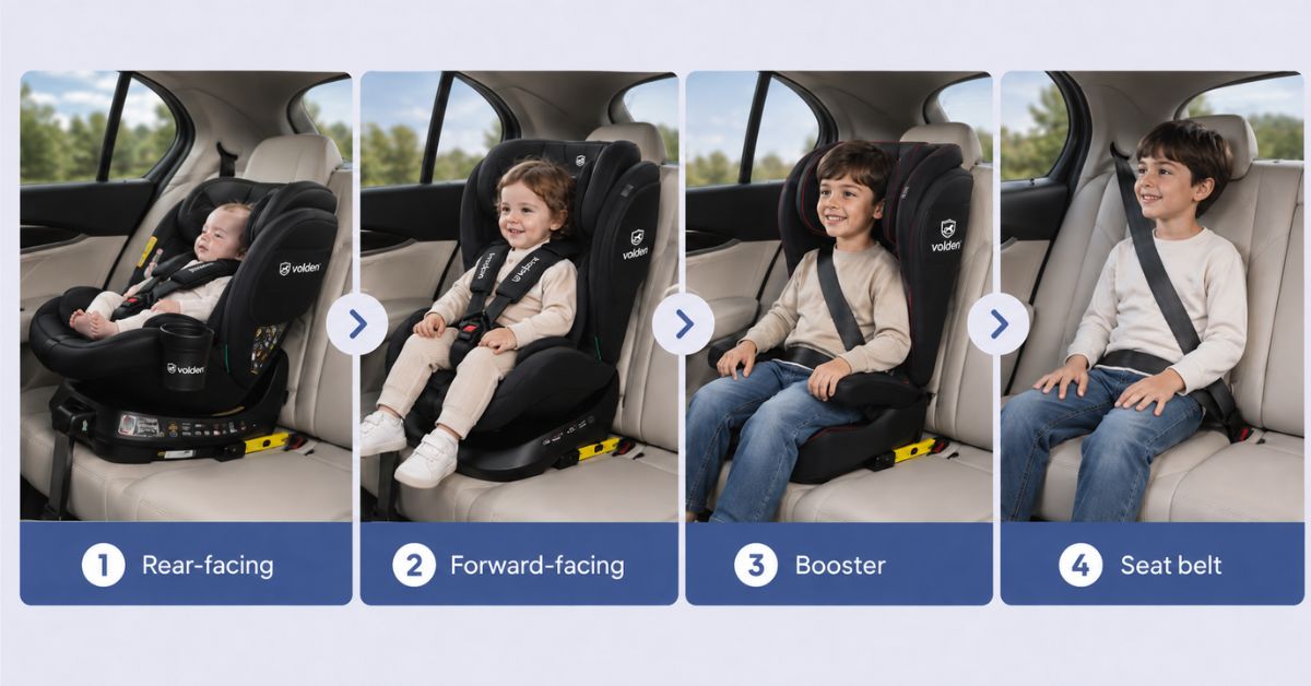 Forward-Facing Car Seat Age, Height and Weight Chart