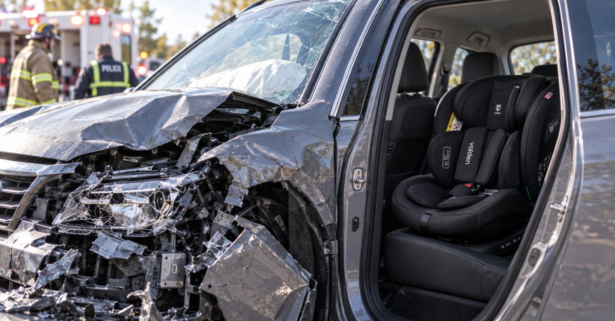 The Car Seat Shows Signs of Damage