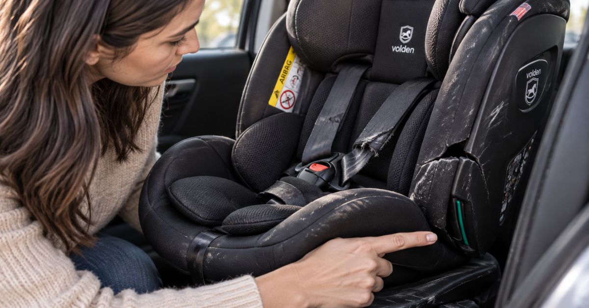 The Area Near the Car Seat Was Damaged